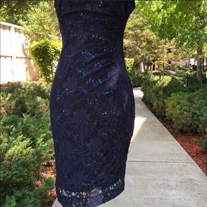 Ralph Lauren blue sequence lace dress